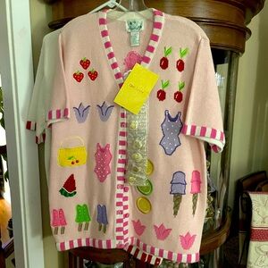 The Quaker Family Sweet Treats Sweater~ Rare & hard to find